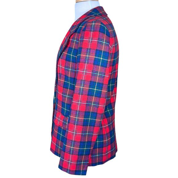 Pendleton Women’s 100% Virgin Wool Red Plaid Blazer Vintage Size 10 EUC - Picture 7 of 12